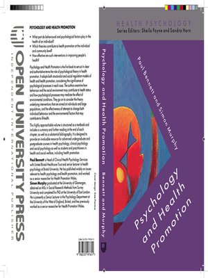 cover image of Psychology and Health Promotion